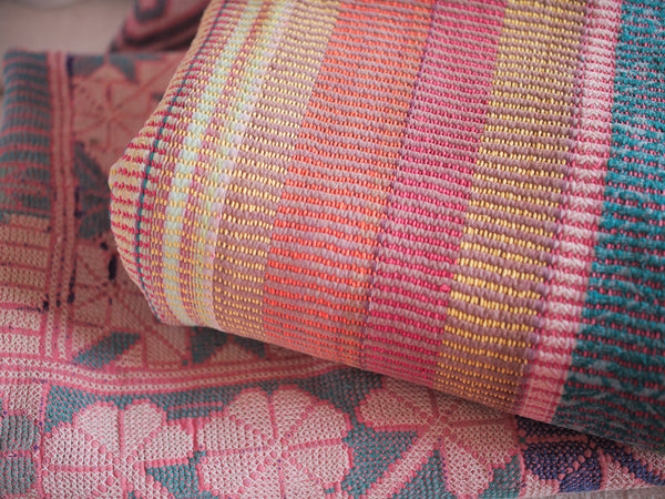 Vintage cross-stitch throw, "goat" Bengal