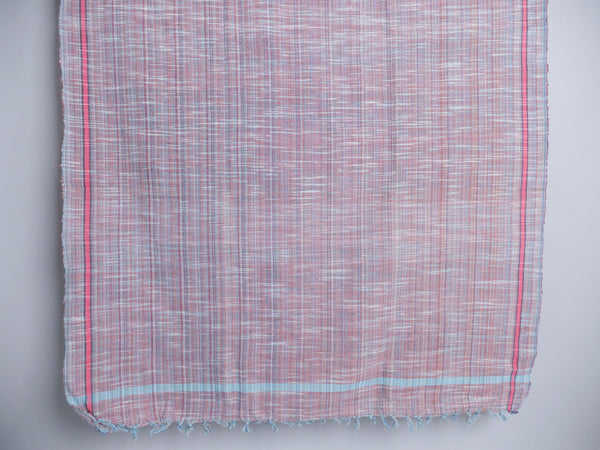 Handwoven cotton towel, Dusk. Mixed-yarn weave.