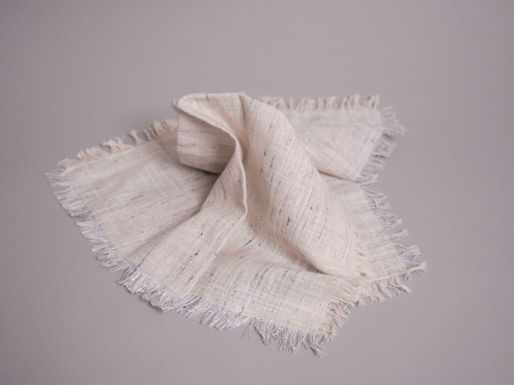 Set of 4 pure cotton napkins, handwoven by artisans