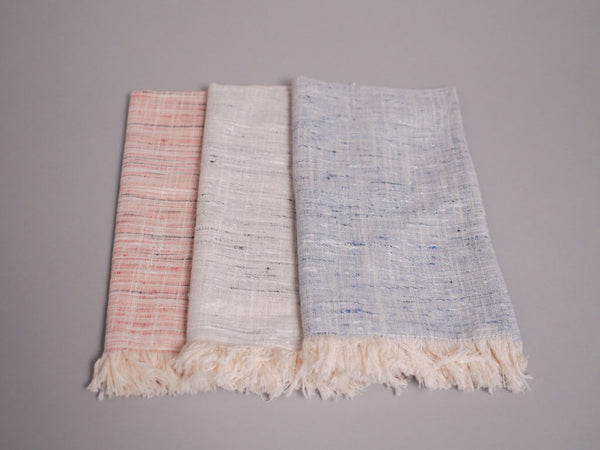 Set of 4 pure cotton napkins, handwoven by artisans
