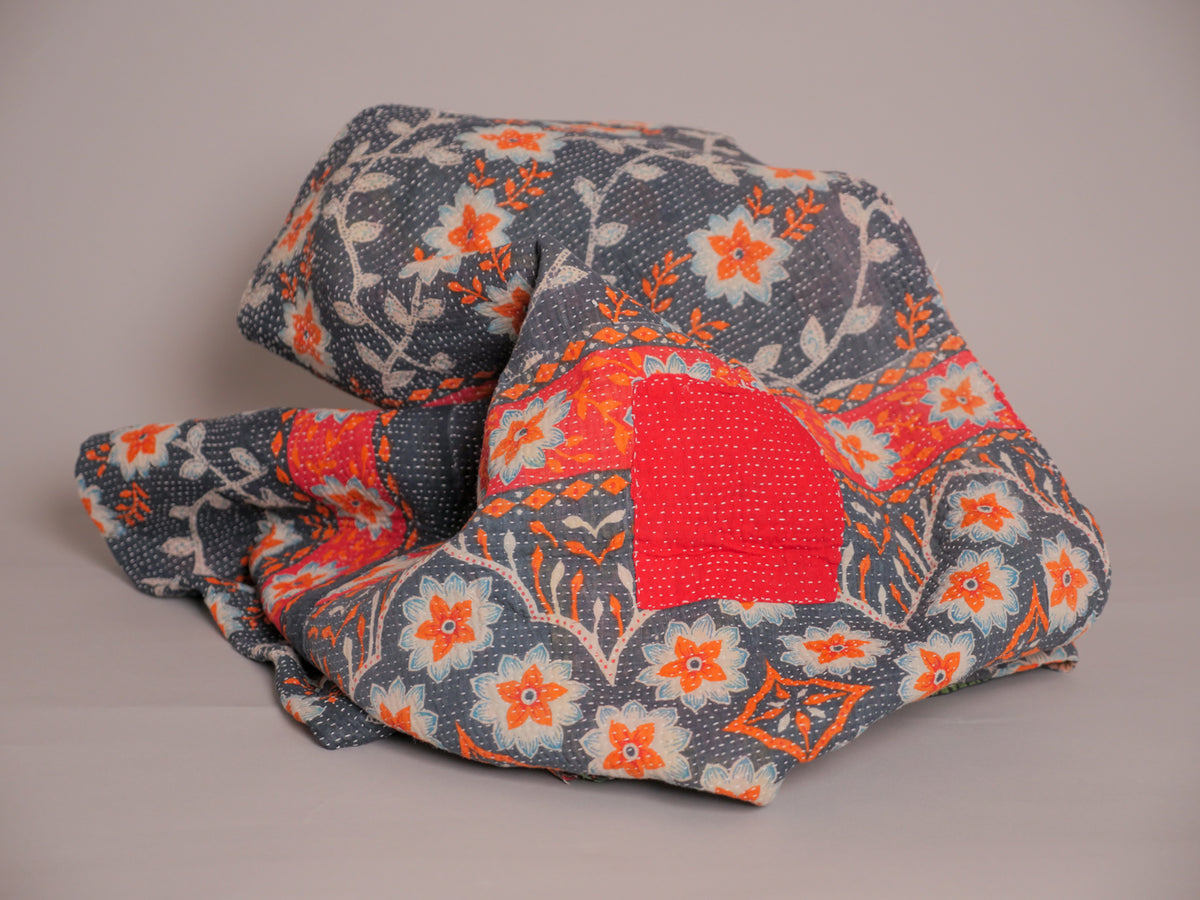 Vintage Kantha Forget Me Nots Main image