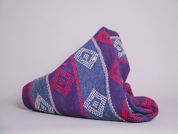 Vintage Kantha Bedspread in Recycled Cotton No.122 "Regal Diamonds"