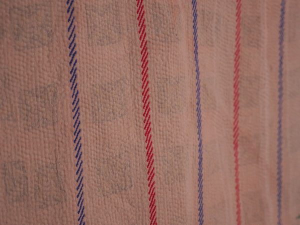 Vintage Kantha Bedspread in Recycled Cotton No.120 "Blue Bandhani"
