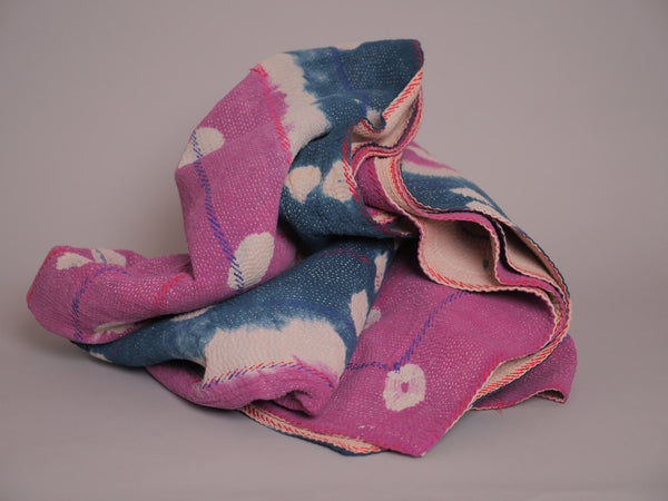 Kantha Bandhani Blues 200x 160cm