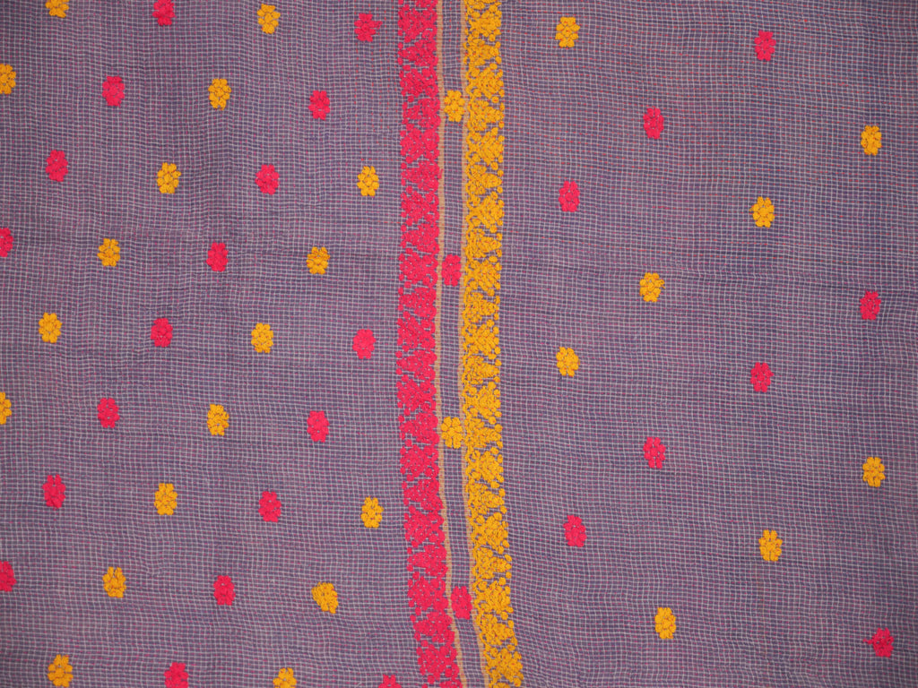 Couvre-lit Kantha Vintage en Coton Recyclé
