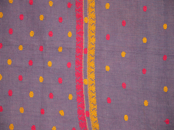 Couvre-lit Kantha Vintage en Coton Recyclé