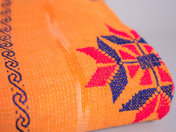 Vintage Kantha Bedspread in Recycled Cotton No.118 "Turmeric"