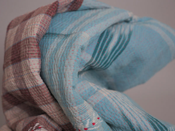 Vintage Kantha couvre it, brodé main