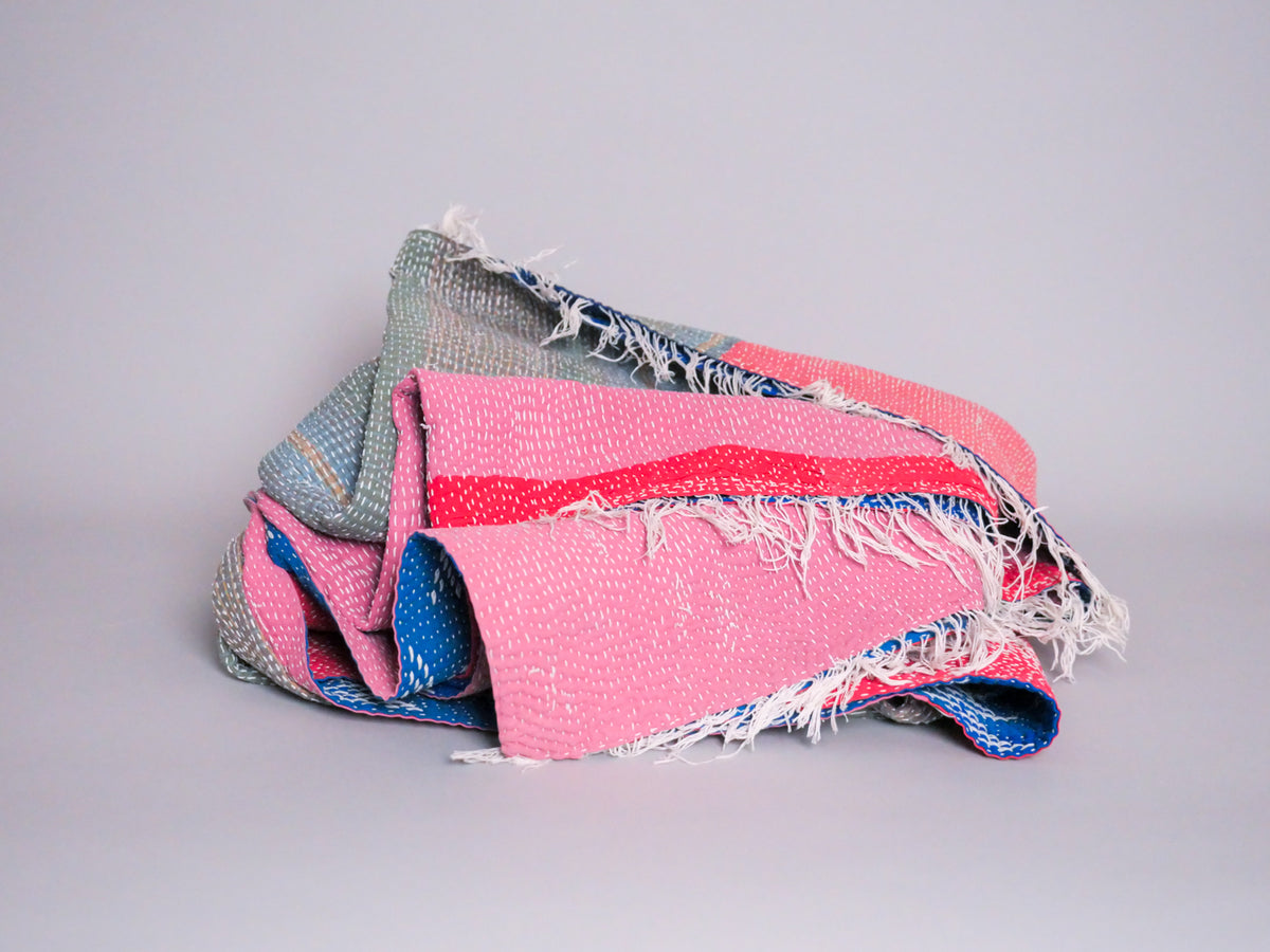 Vintage Kantha Brodé Main