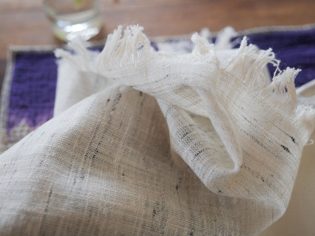 Set of 4 pure cotton napkins, handwoven by artisans