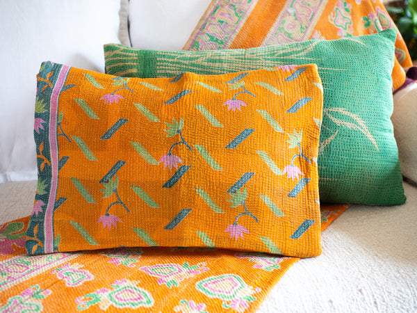 "Clementine" Vintage kantha cushion cover
