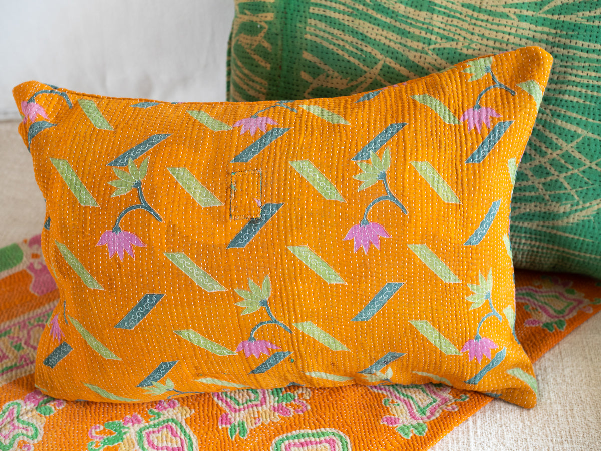 "Clementine" Vintage kantha cushion cover
