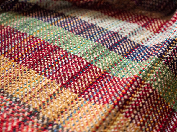 Khadi blanket, handwoven recycled PET. PRE ORDER