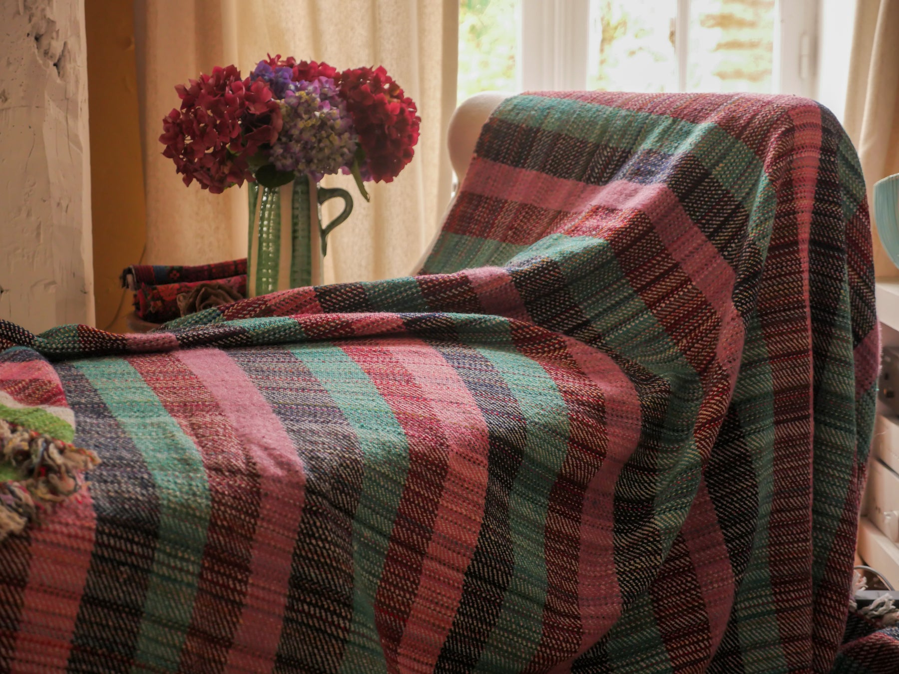 Khadi blanket, handwoven recycled wool No.01 Secondary image