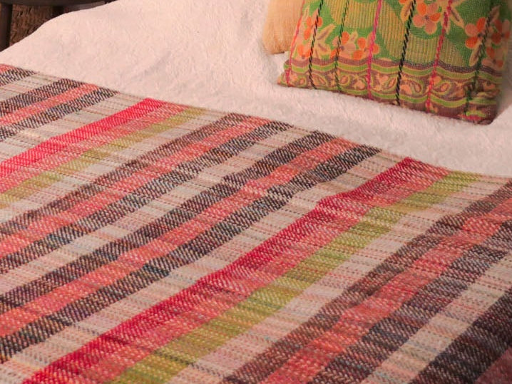 Khadi blanket, handwoven in recycled wool No.126 Secondary image