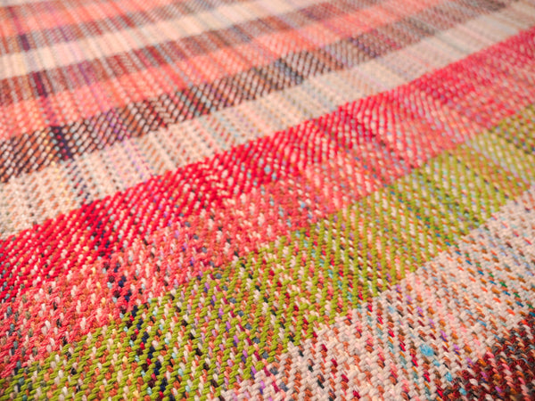 Khadi blanket, handwoven in recycled wool No.126