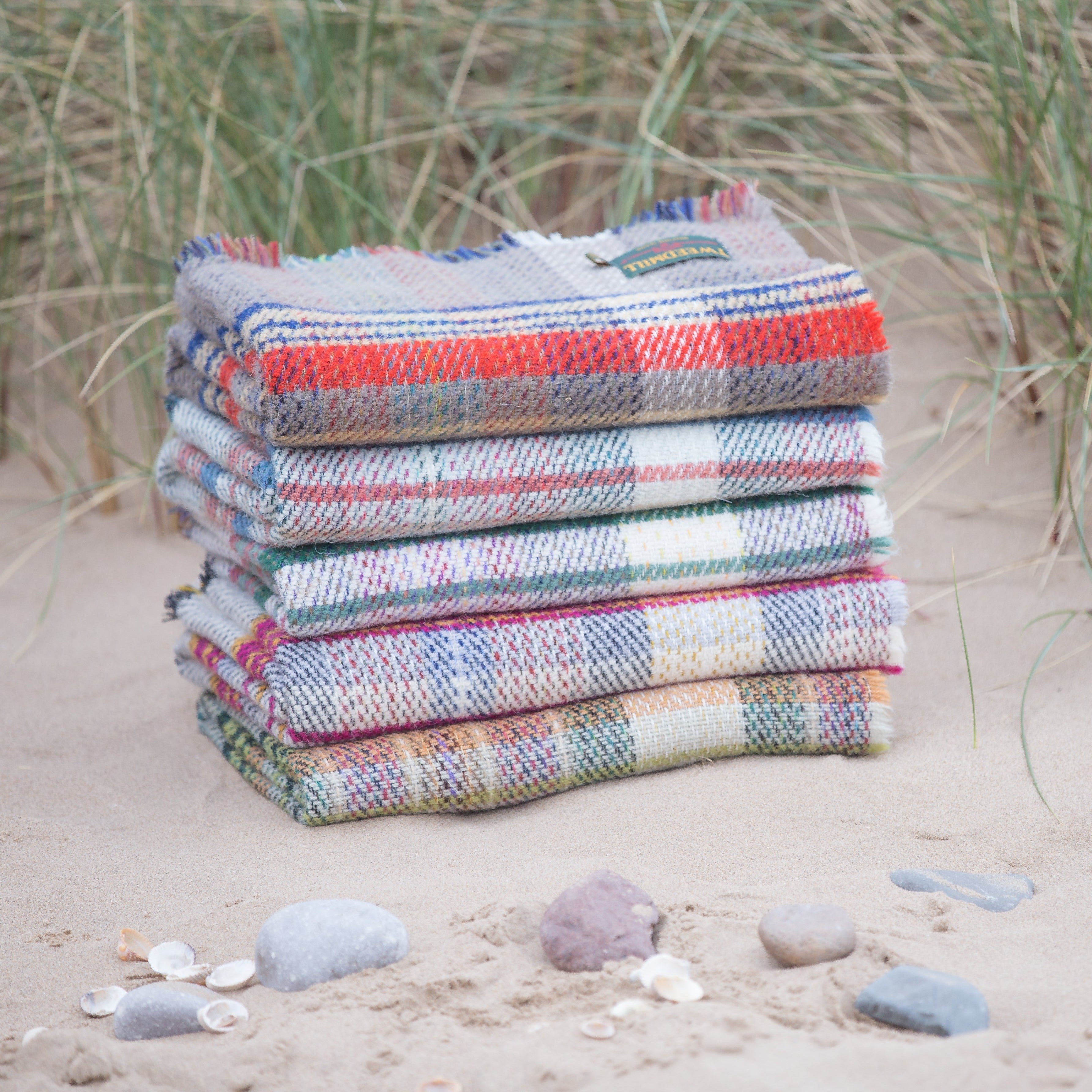 Recycled wool throw