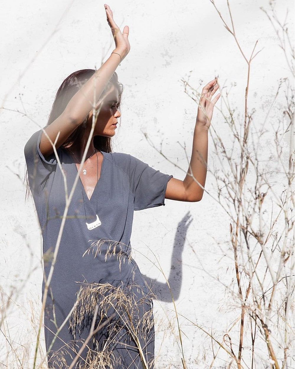 Ines Telles solar necklace, silver-plated Secondary image