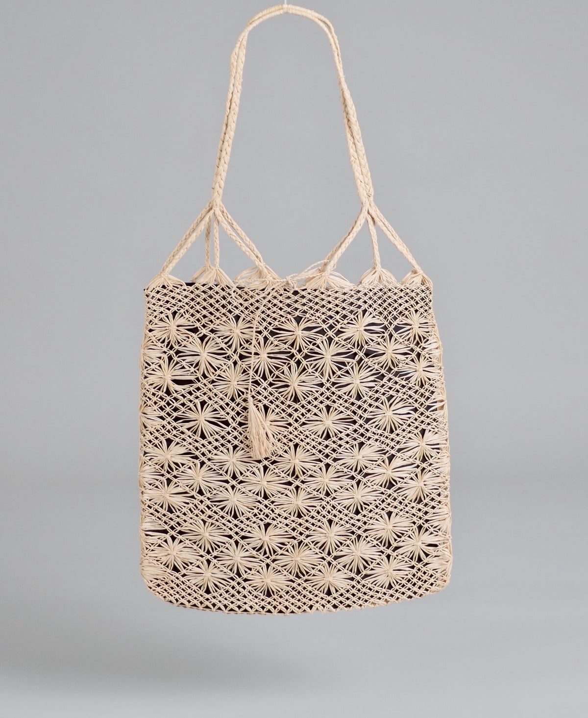 Buriti star macrame tote