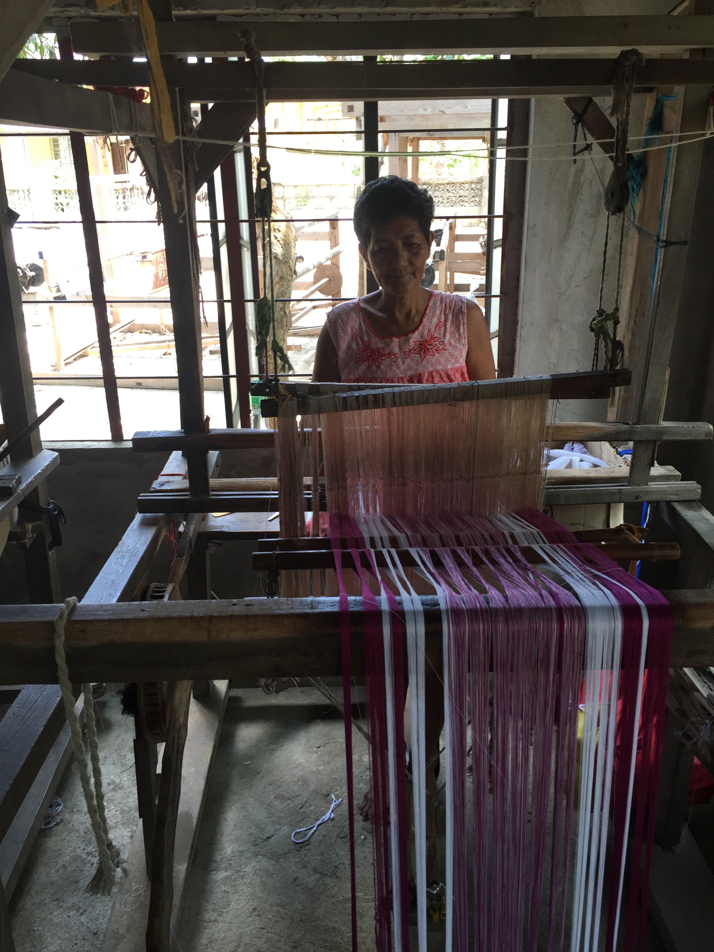 Weaving in Vigan City. 