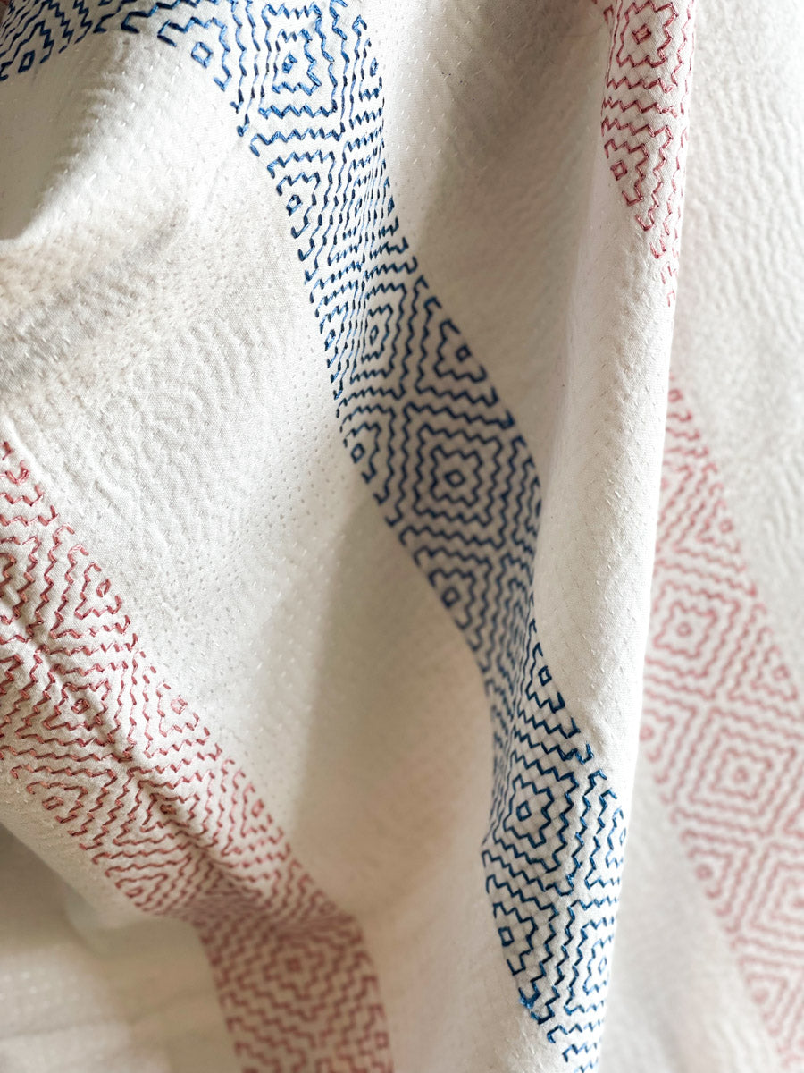 Baby Nakshi Kantha Quilt, hand stitched Secondary image