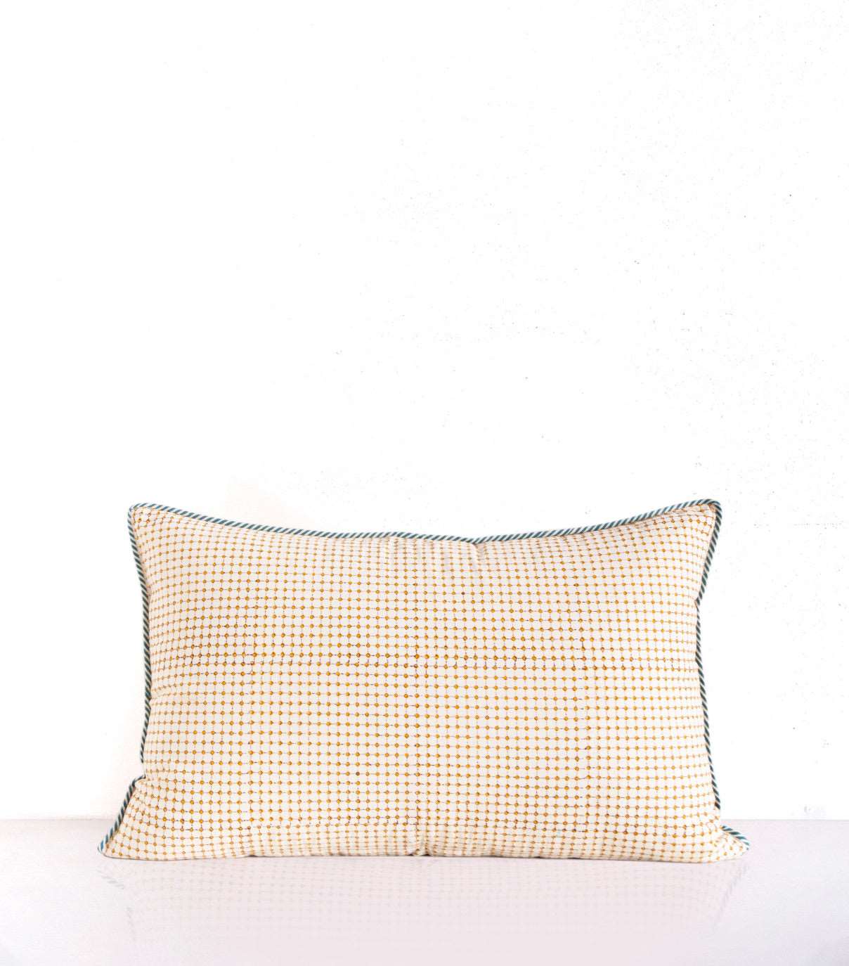 Block print cushion, Iris
