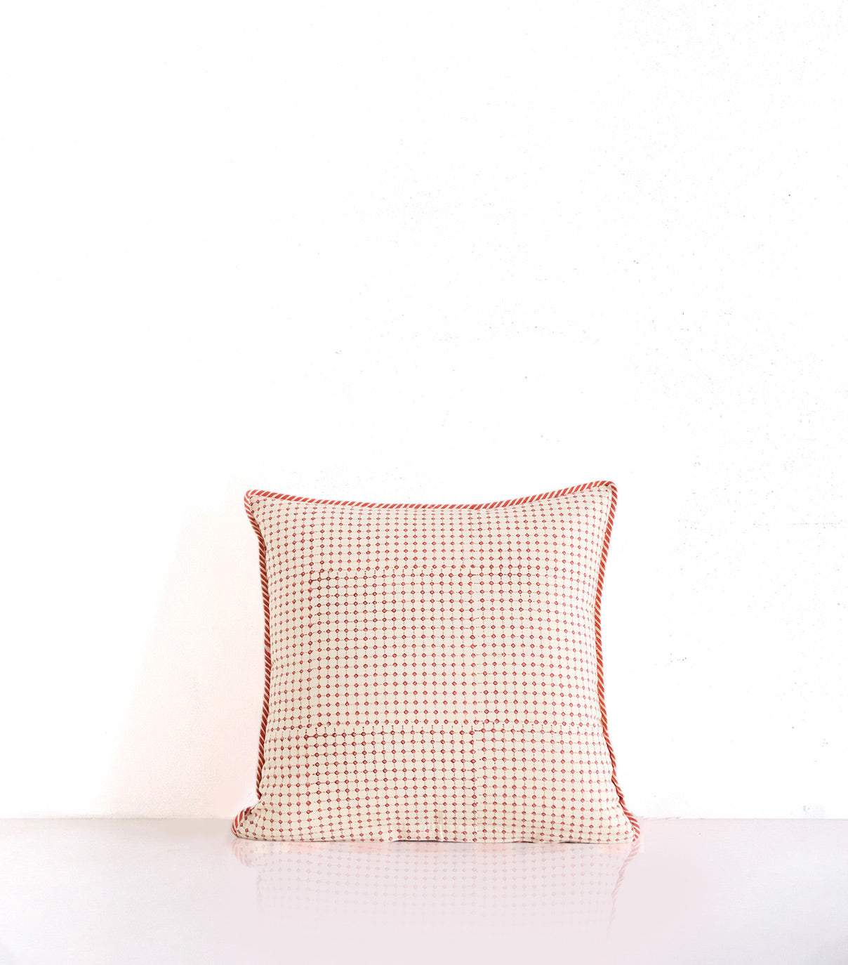 Jaipur rose block printed cushion cover