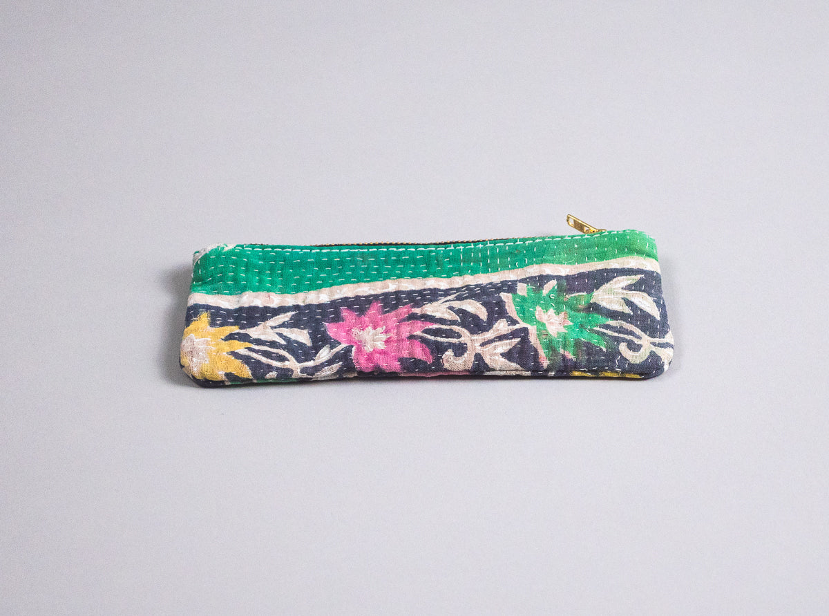 Pencil, make up, glasses case in recycled cloth