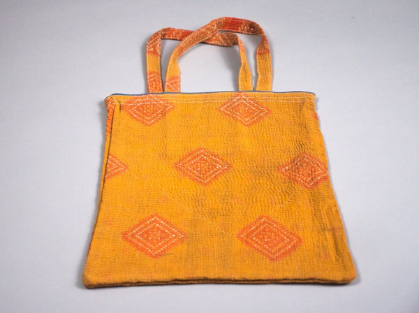 Kantha Sac en coton recyclé. Tote bag in cotton.
