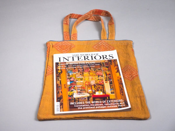 Kantha Sac en coton recyclé. Tote bag in cotton.