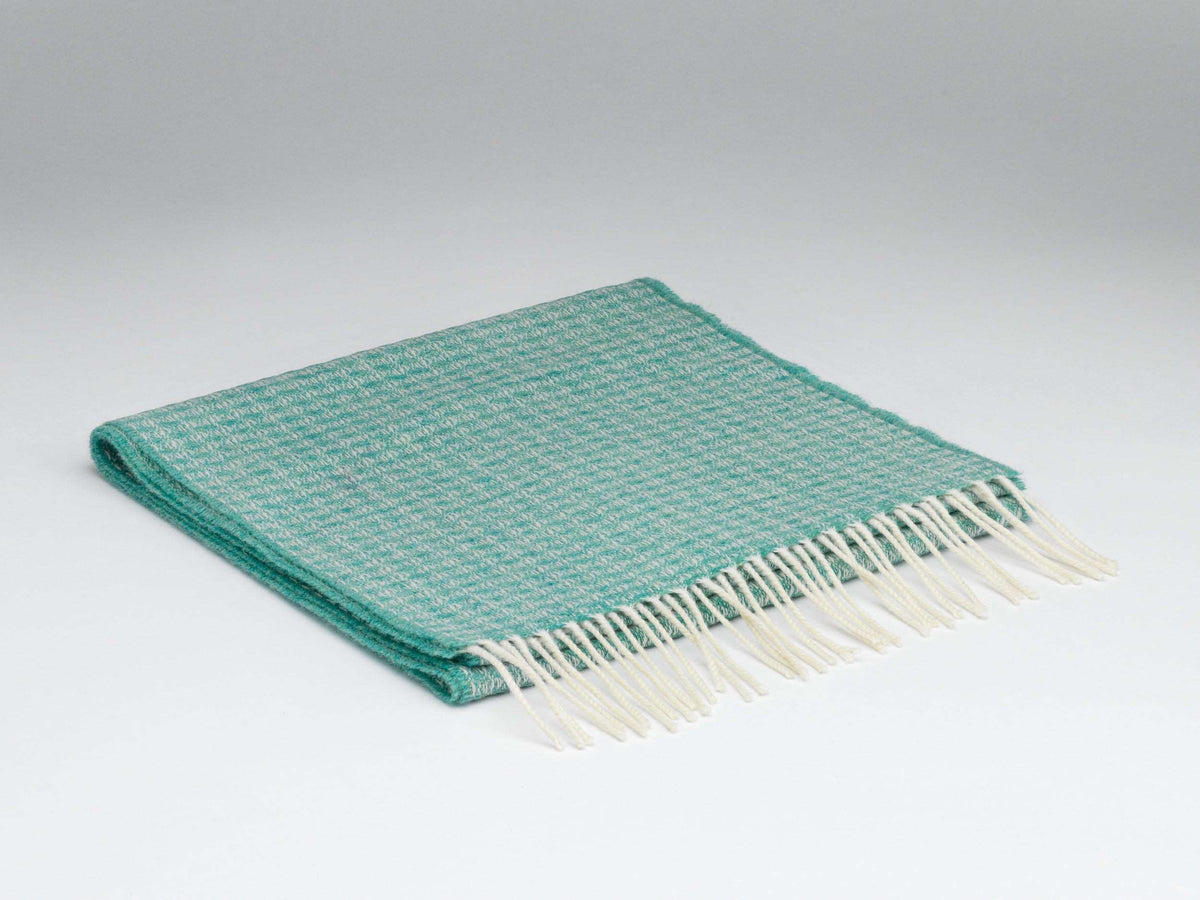 Mint green merino wool scarf