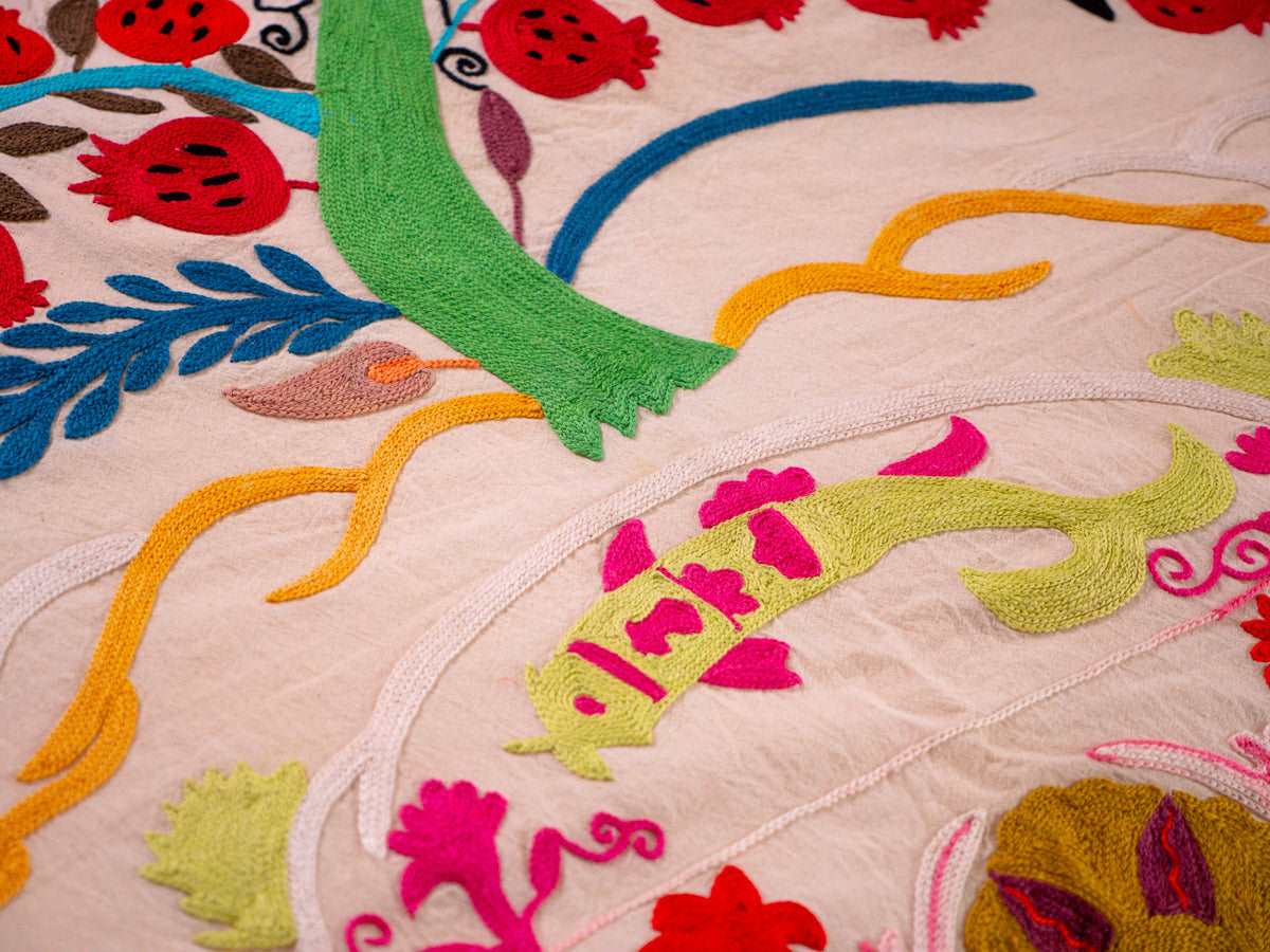 Hand embroidery. India. Bedspread.