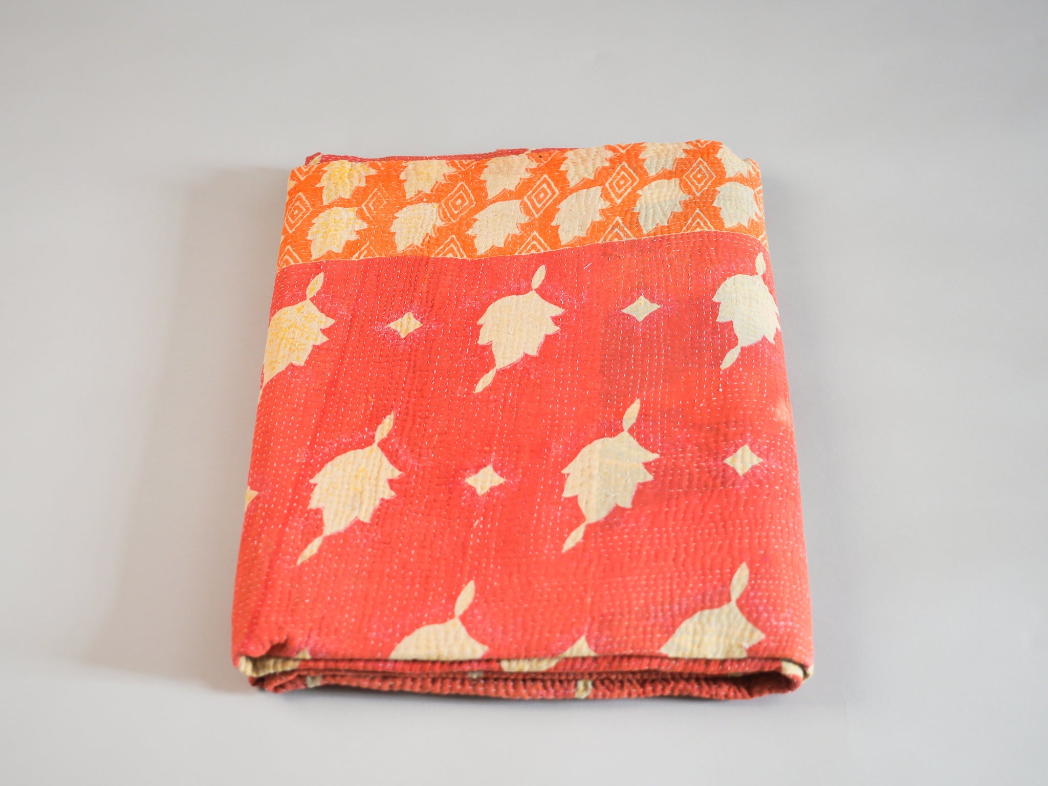 Kantha quilt in recycled cotton