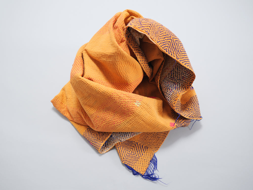 Kantha en coton recyclé