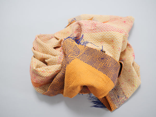 Kantha en coton recyclé