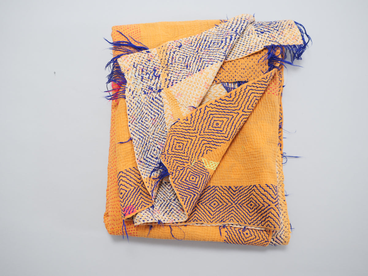 Kantha en coton recyclé