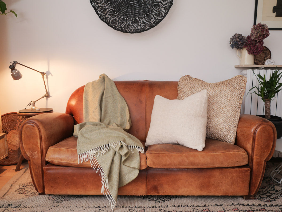 Merino wool blanket, "moss" Secondary image