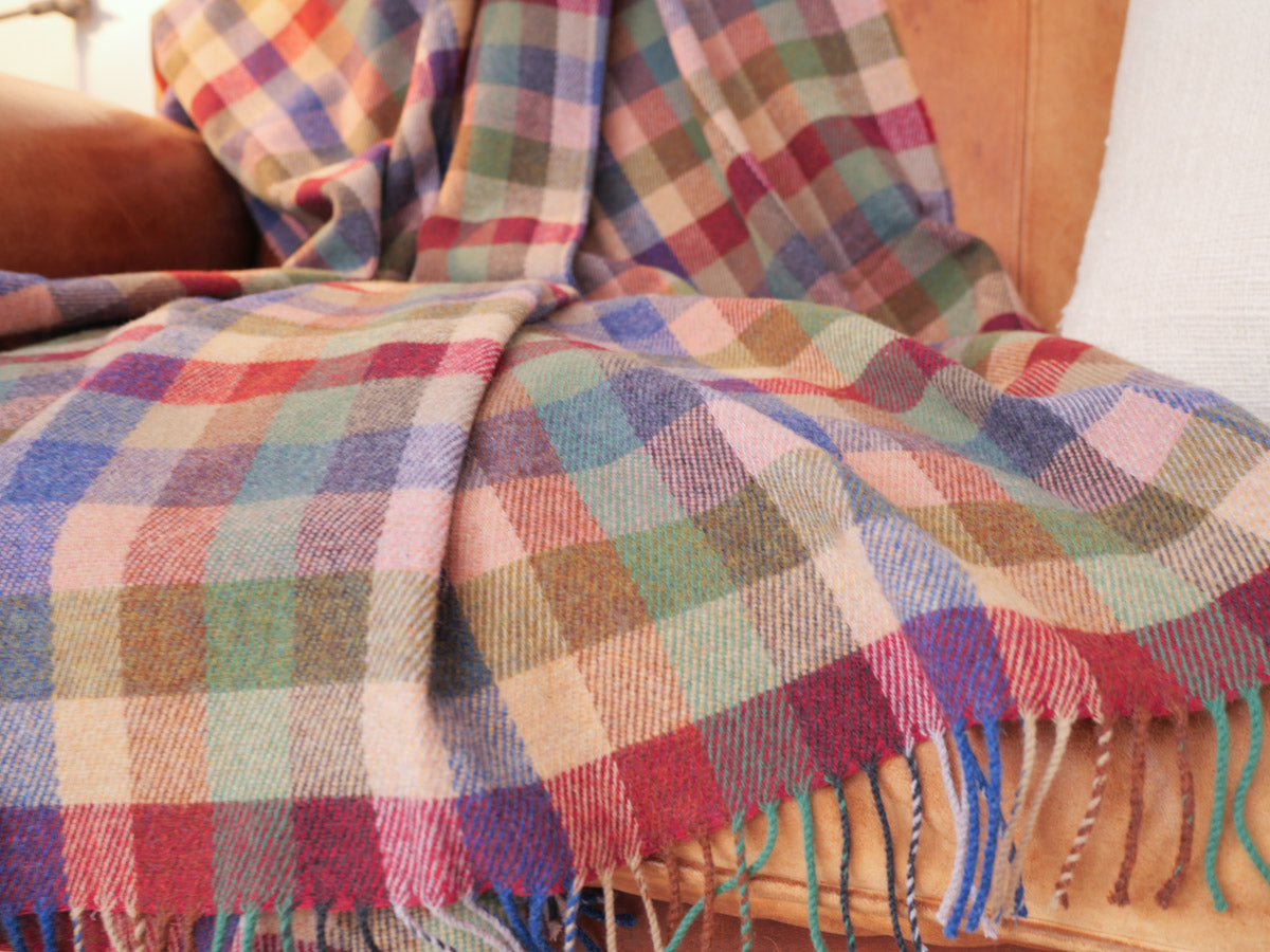 Pure wool blanket. Made in Ireland