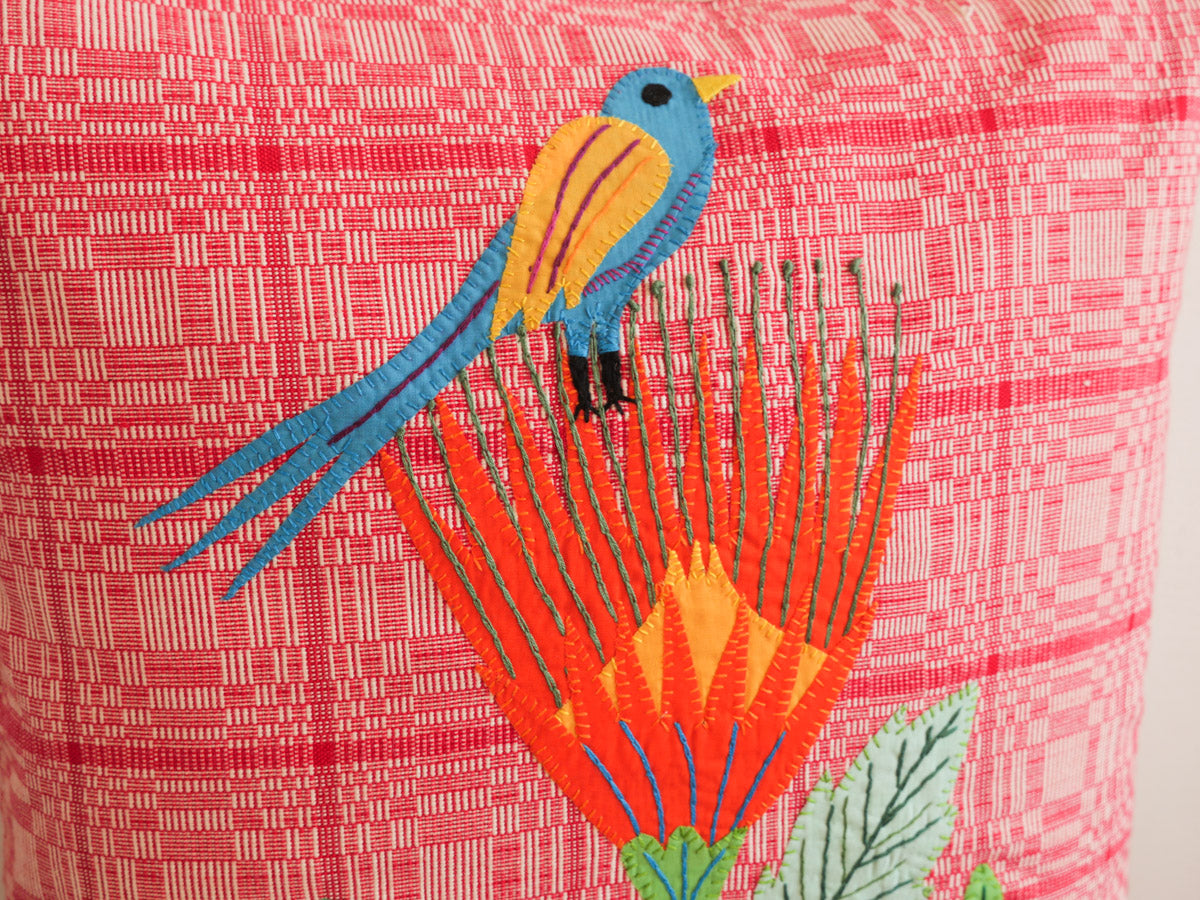 Protea Binakol Hand Loomed Cushion " Blue Bird" No.2 Secondary image