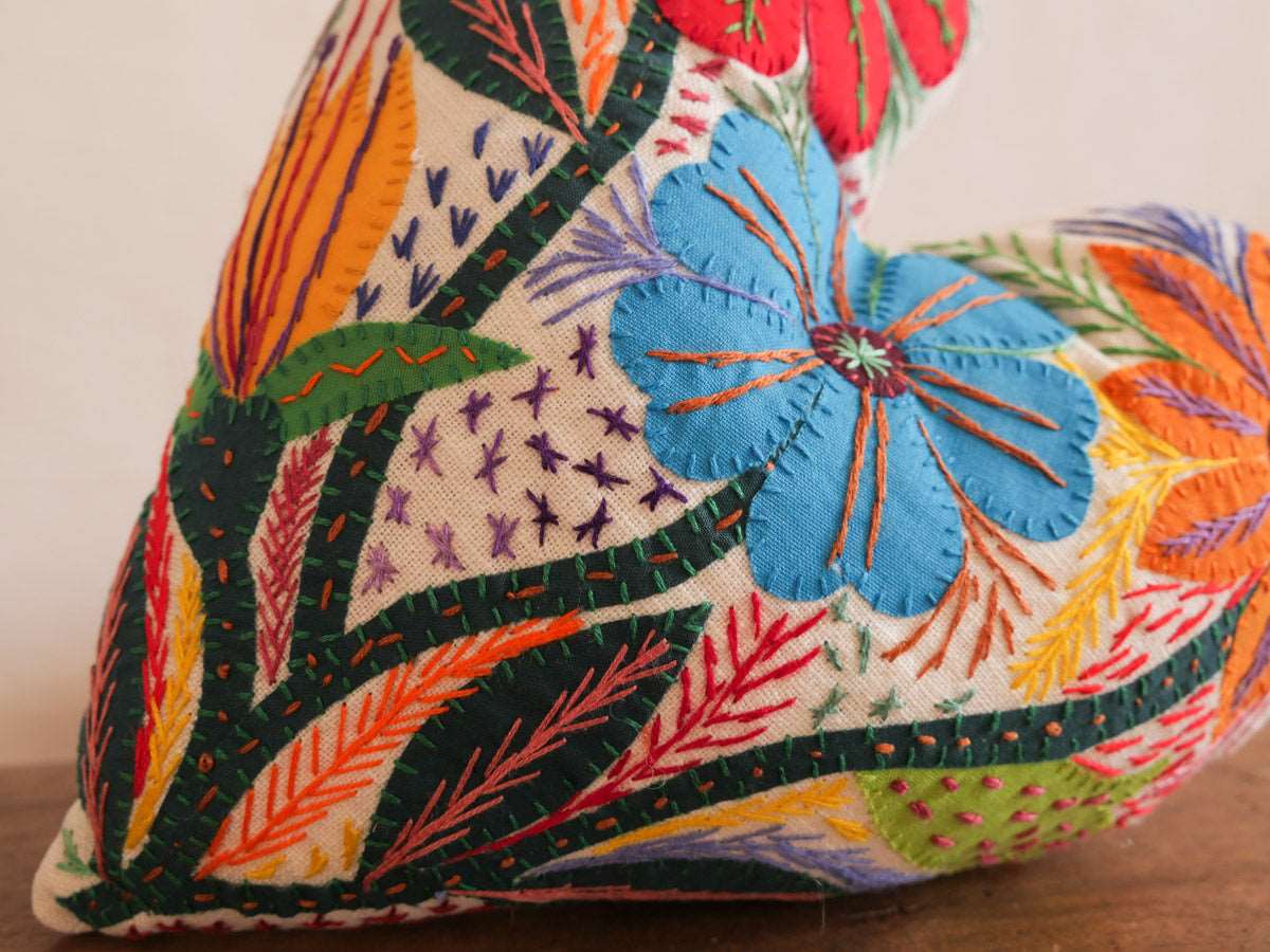 Meadow, embroidered cushion