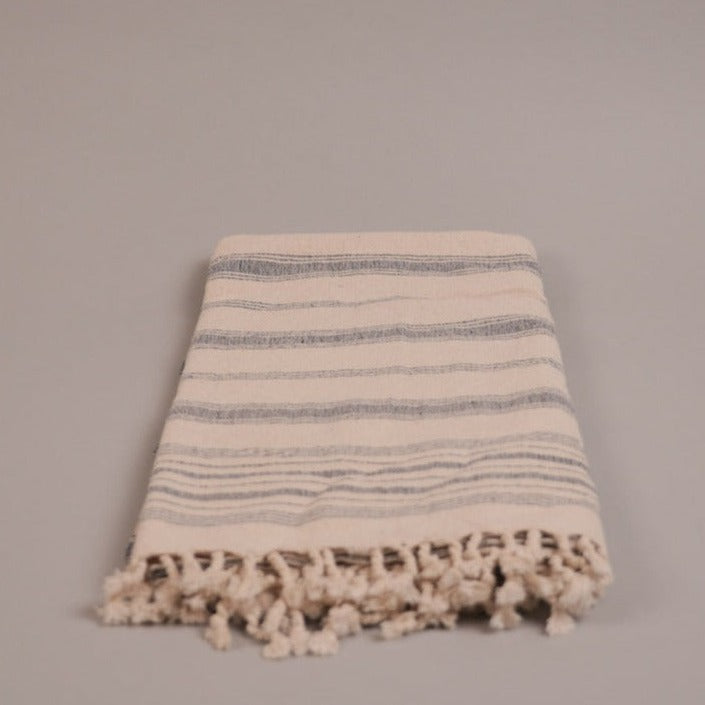Cotton khadi towel, hand loomed in India
