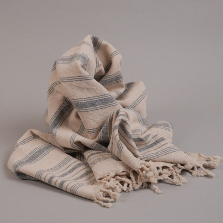 Cotton khadi towel, hand loomed in India
