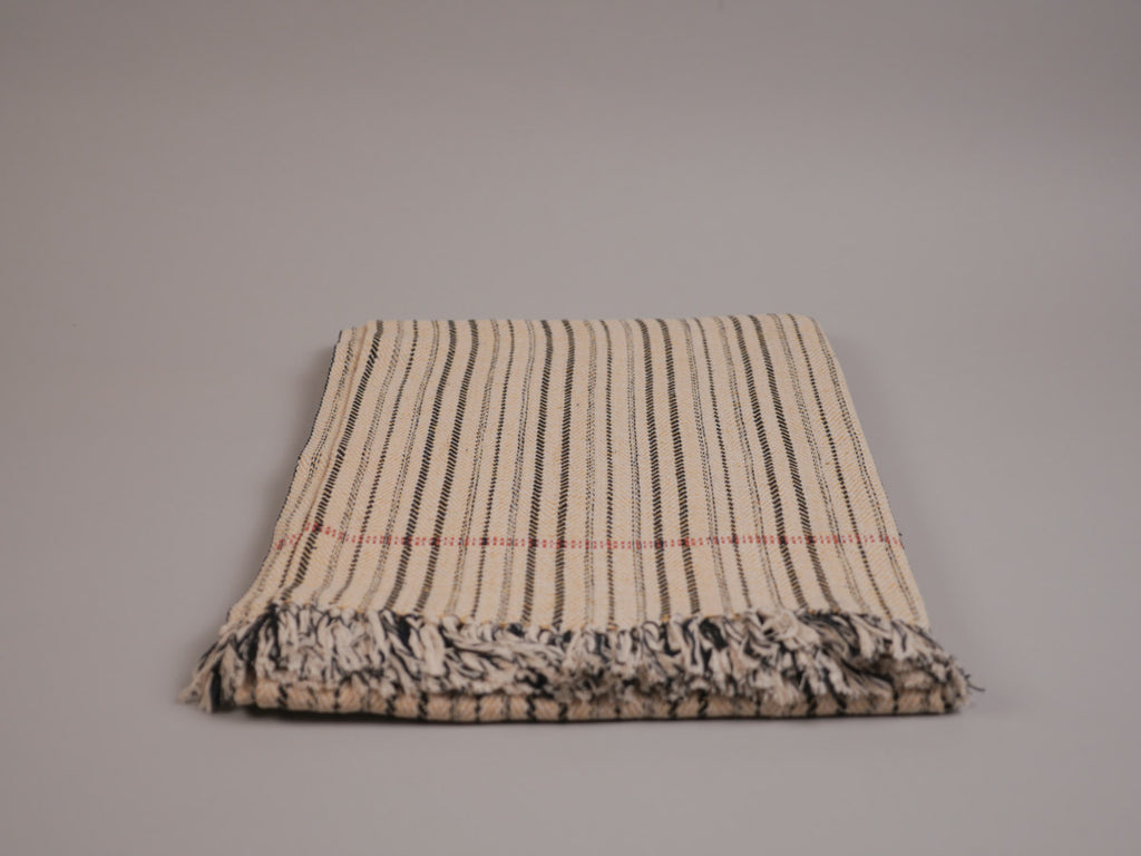 Plaid en coton tissé main, khadi