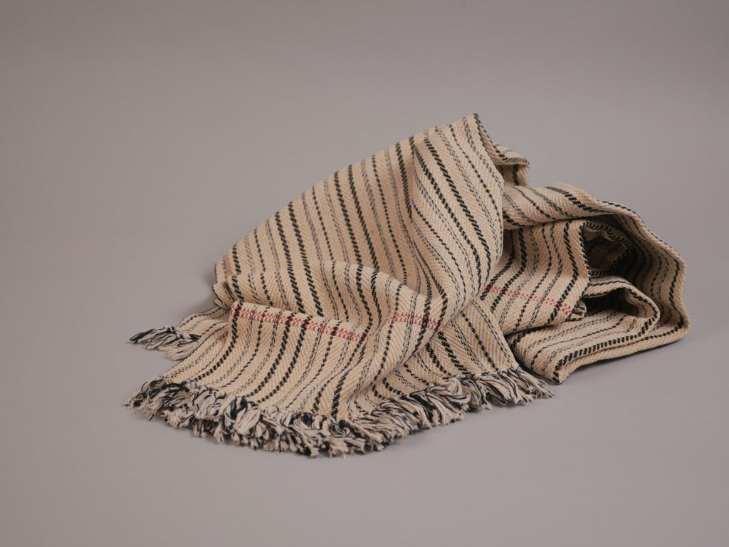 Plaid en coton tissé main, khadi