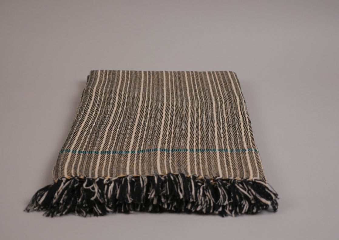 Plaid en coton tissé main, khadi Main image