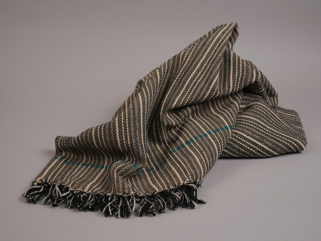 Plaid en coton tissé main, khadi