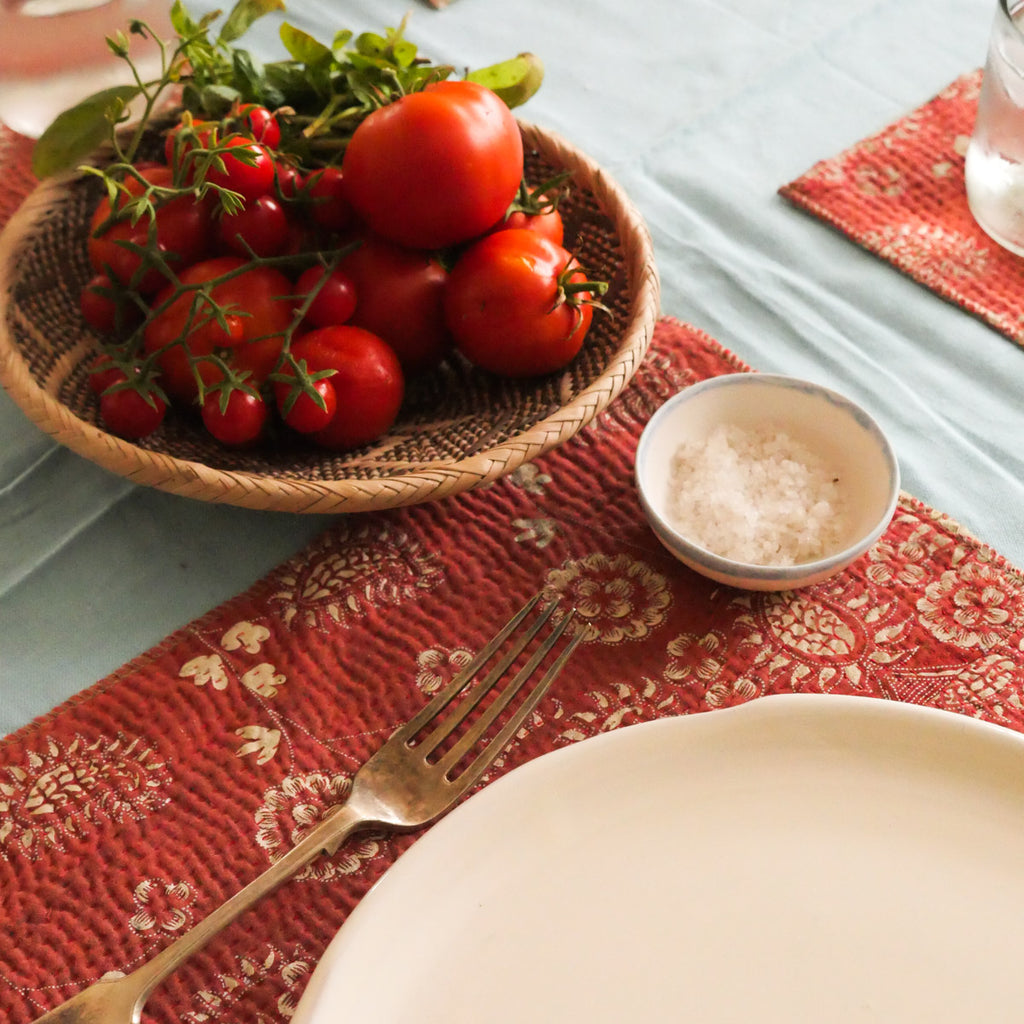 de tables réversibles en coton vintage