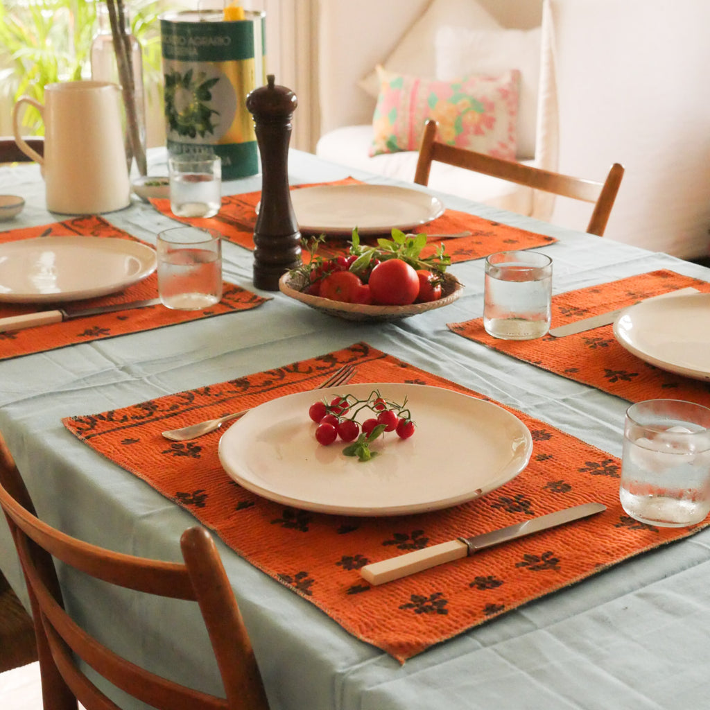 de tables réversibles en coton vintage