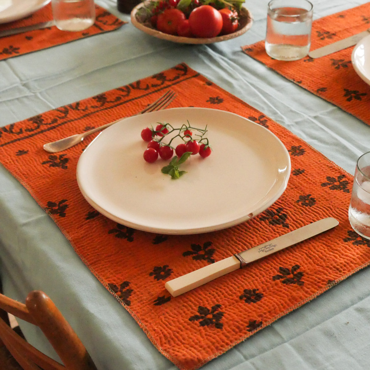 de tables réversibles en coton vintage
