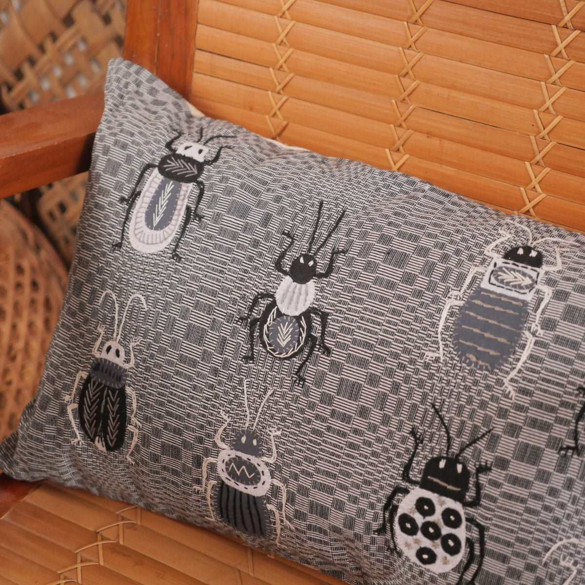 Black & White Beetle cushion